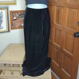 Long velvet skirt by Jessica McClintock